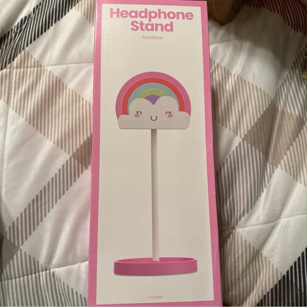 Rainbow Headphone Stand - Pink and Multicolor